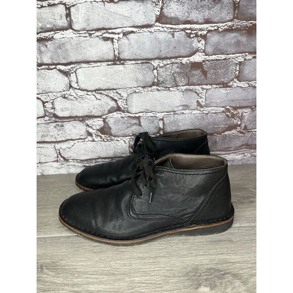 John Varvatos Portland Chukka Lace Up Shoes Black Soft Leather Men Sz 8M US/41EU main image 4